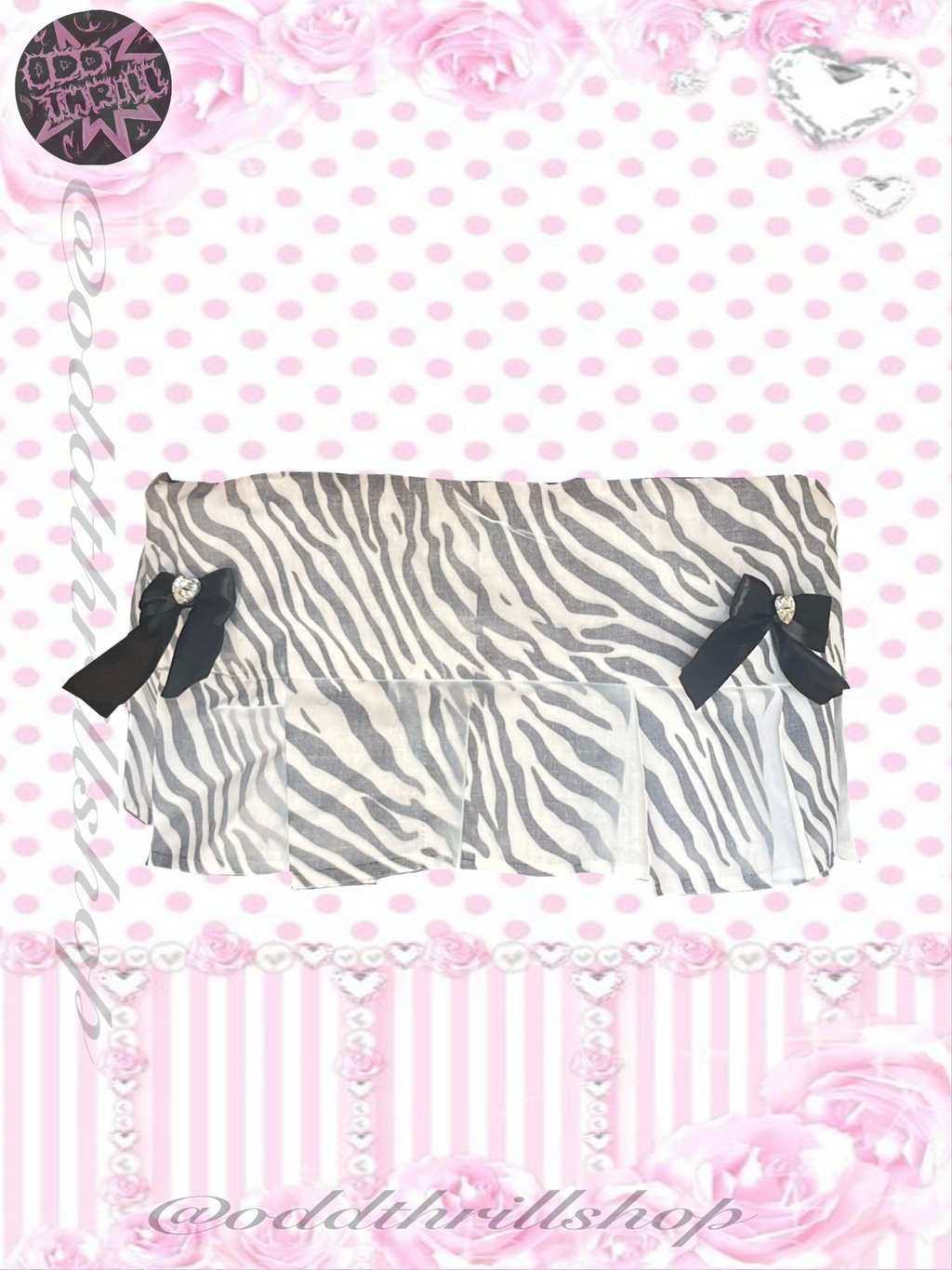 Zebra ribbon Miniskirt