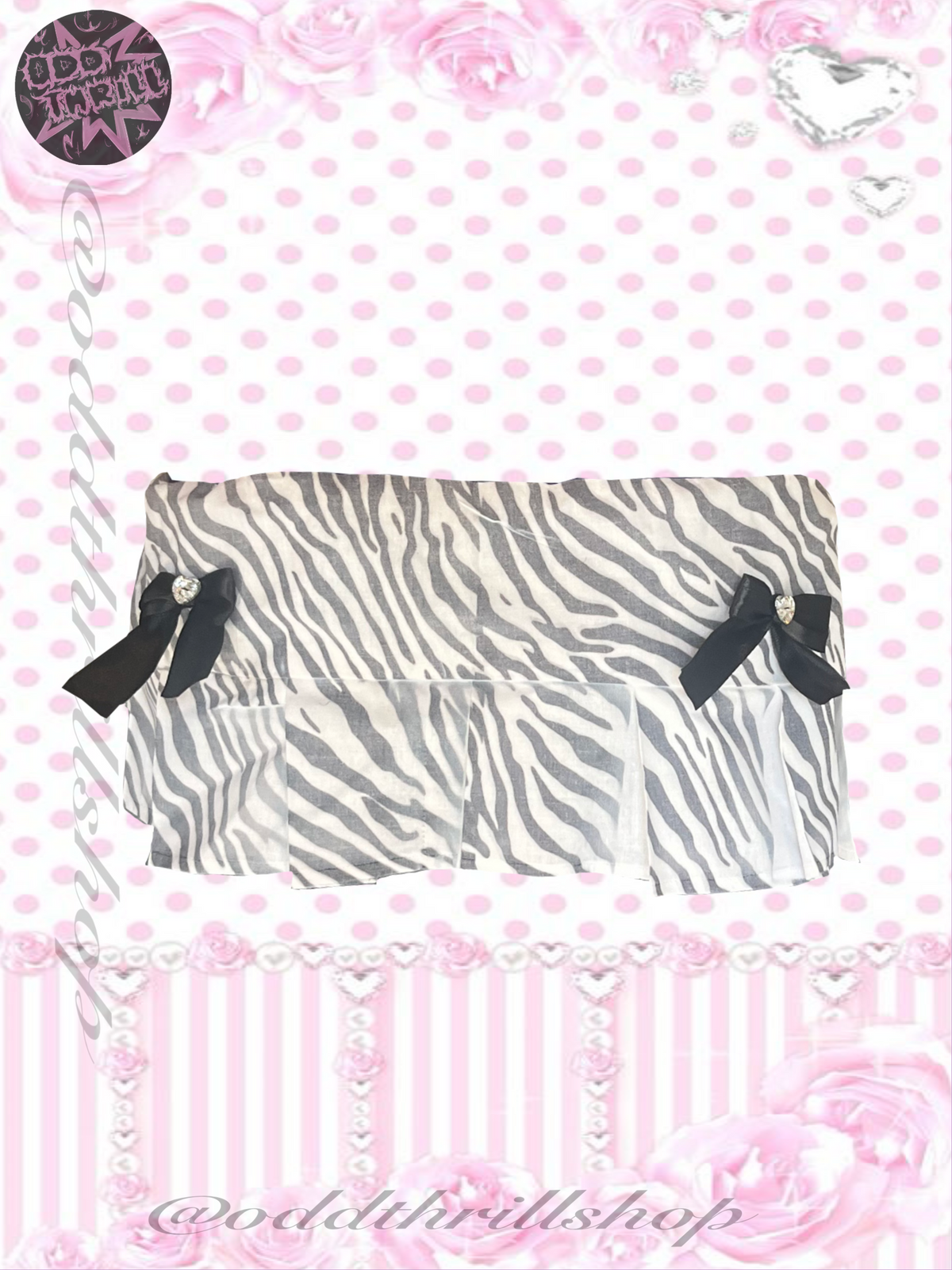Zebra ribbon Miniskirt
