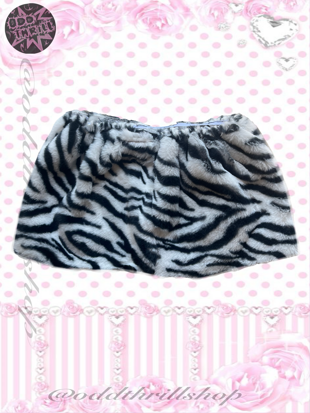 Zebra fur Skirt
