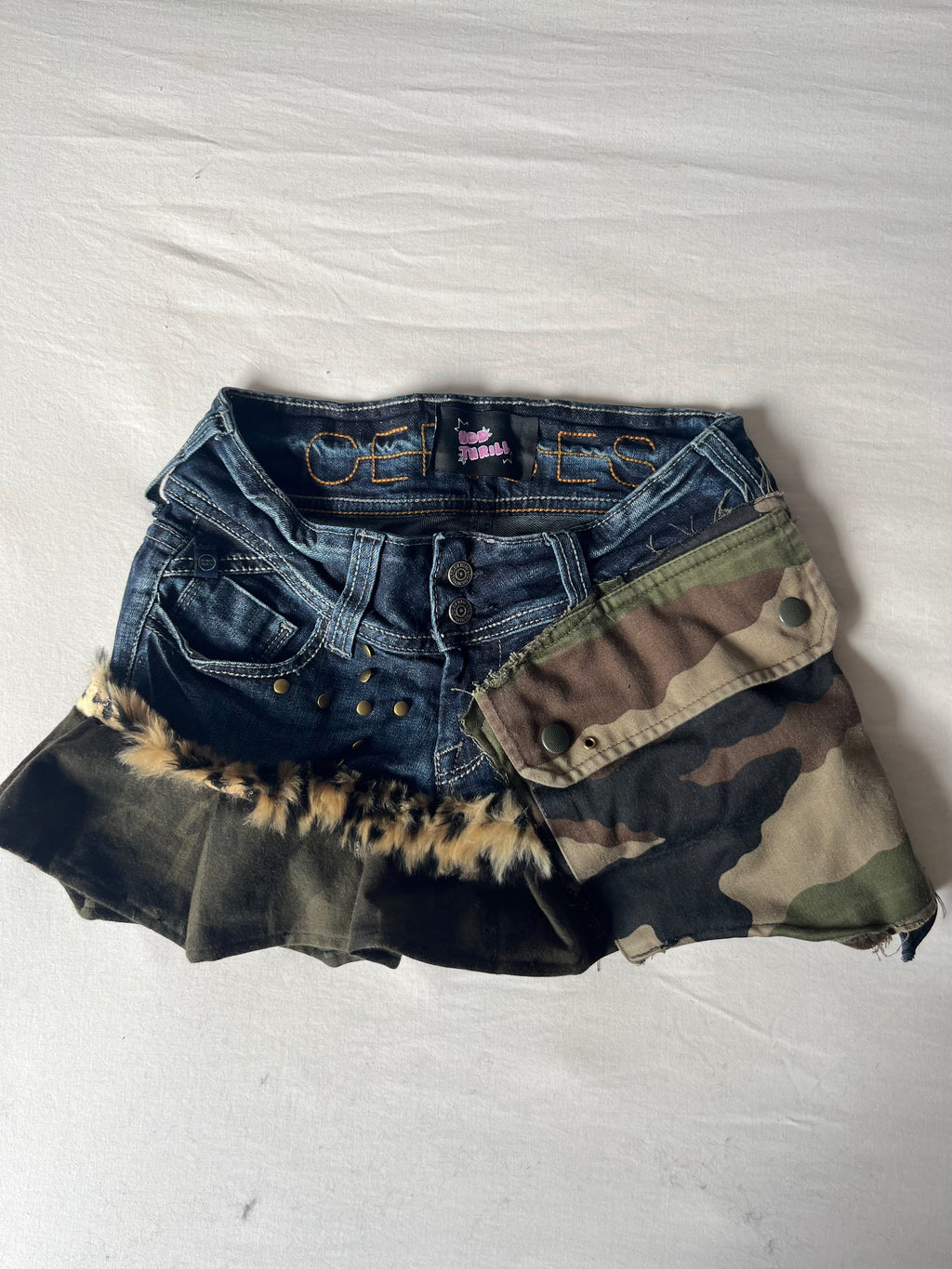 Jean & camouflage Skirt