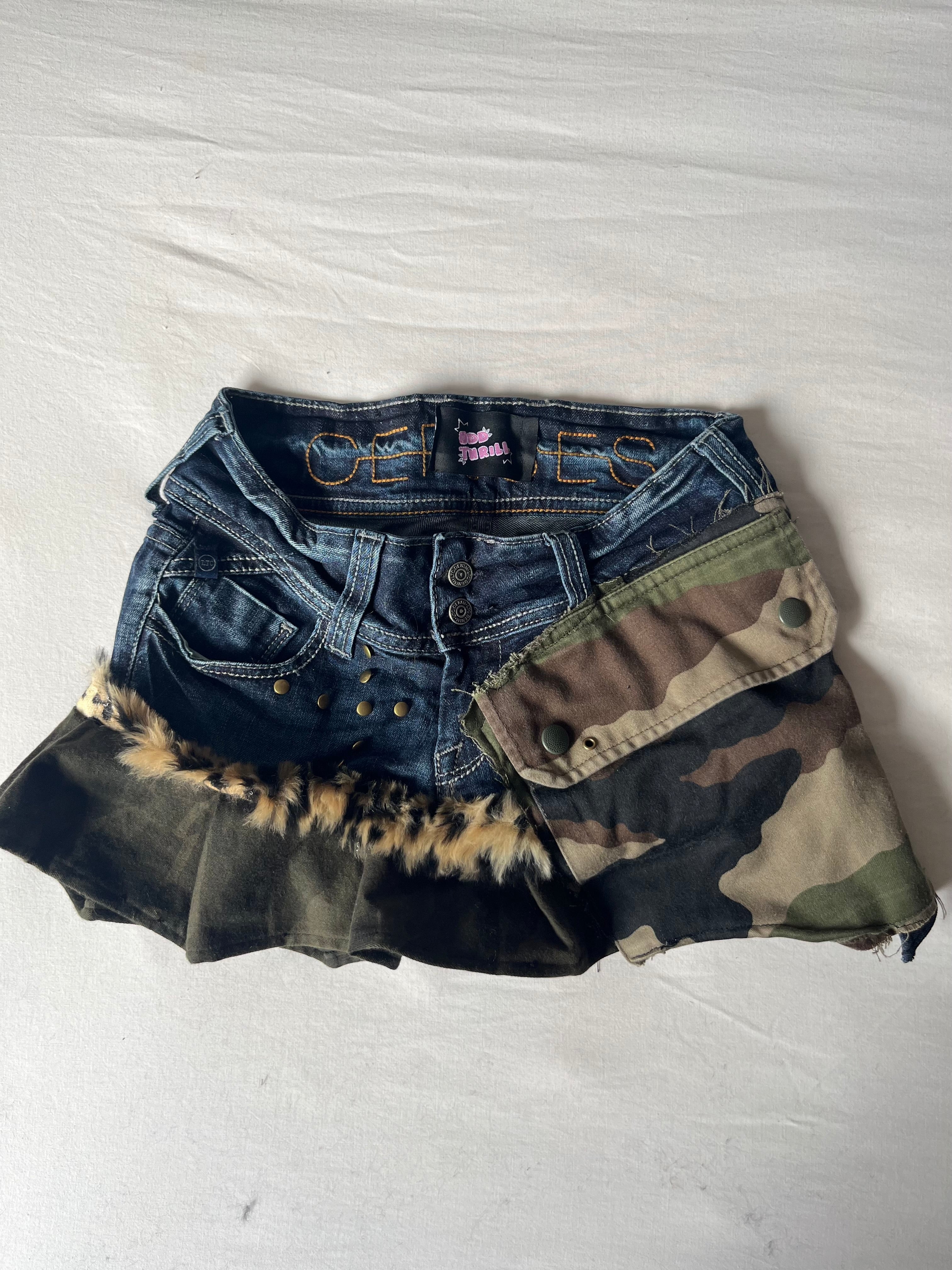 Jean & camouflage Skirt
