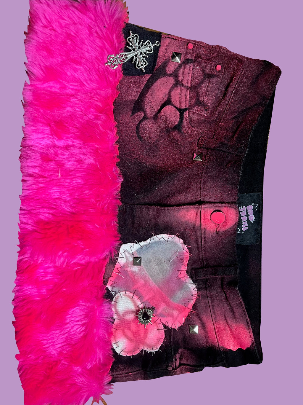 Cyber pink skirt & leg warmers set