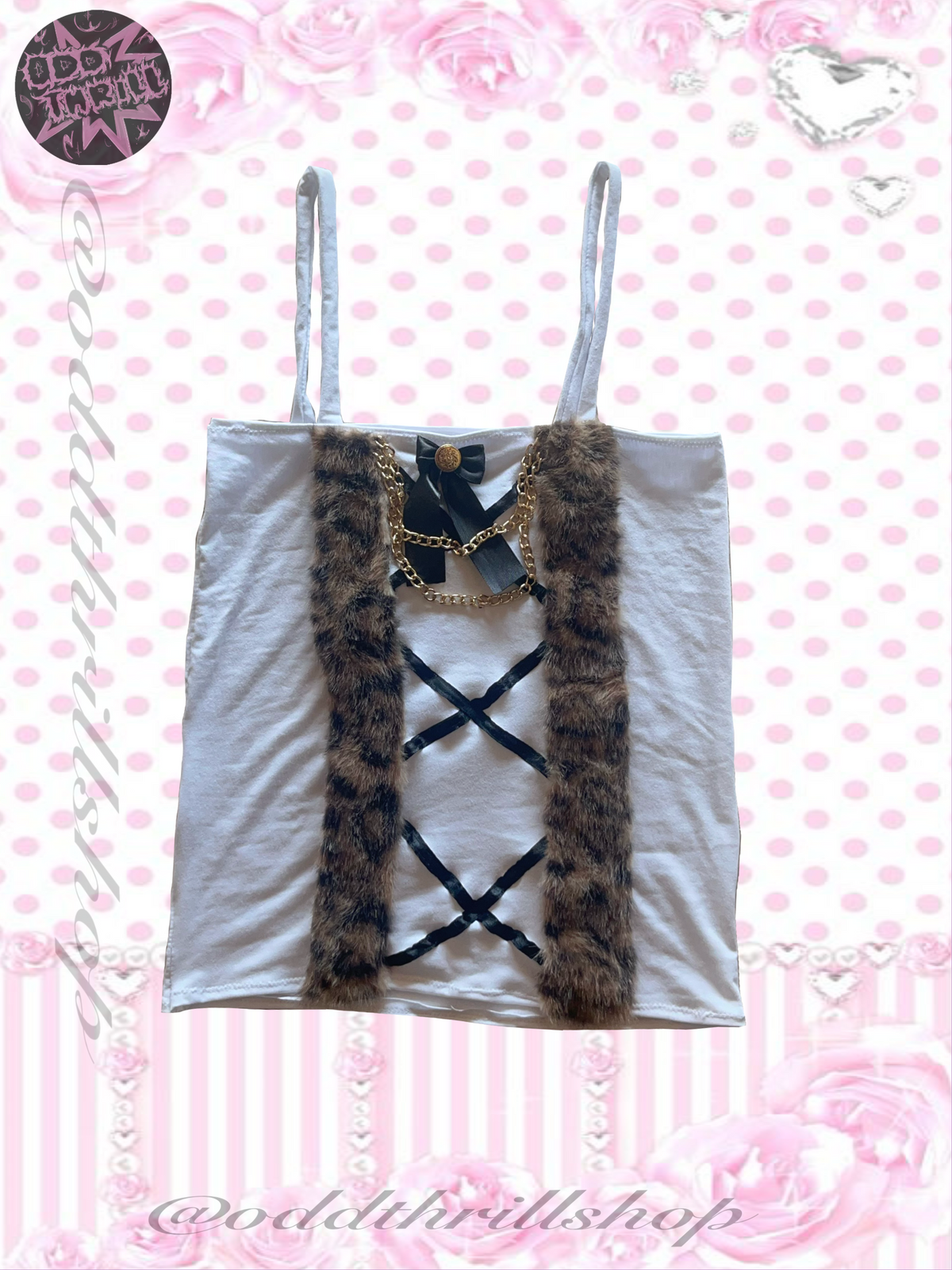Gold & Leopard Top