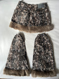 Leopard teddy bear Skirt & Leg Warmers