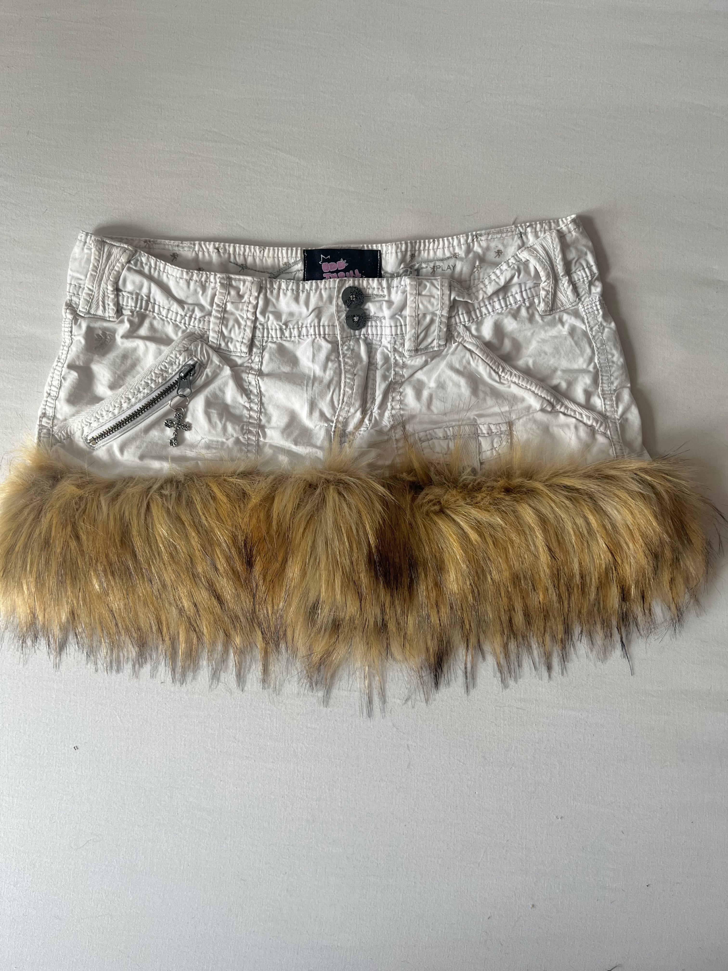 Y2K fur Skirt