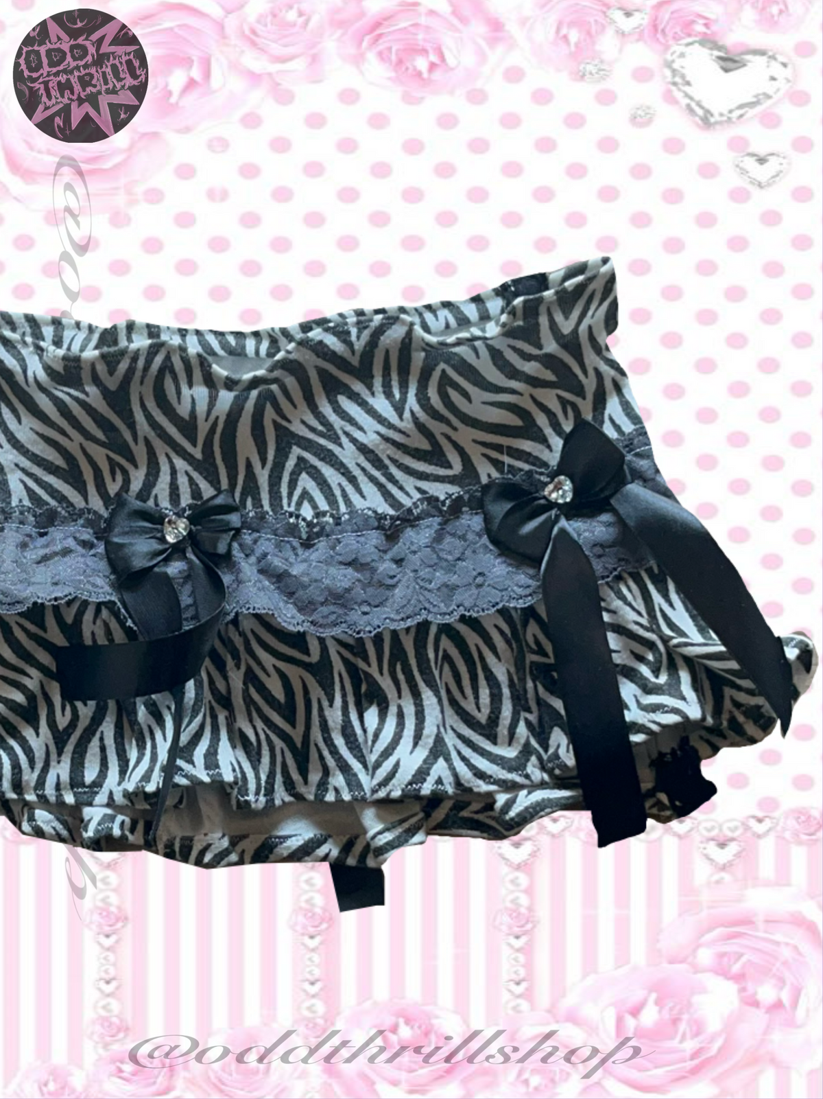 Zebra Lace & Ribbons Skirt