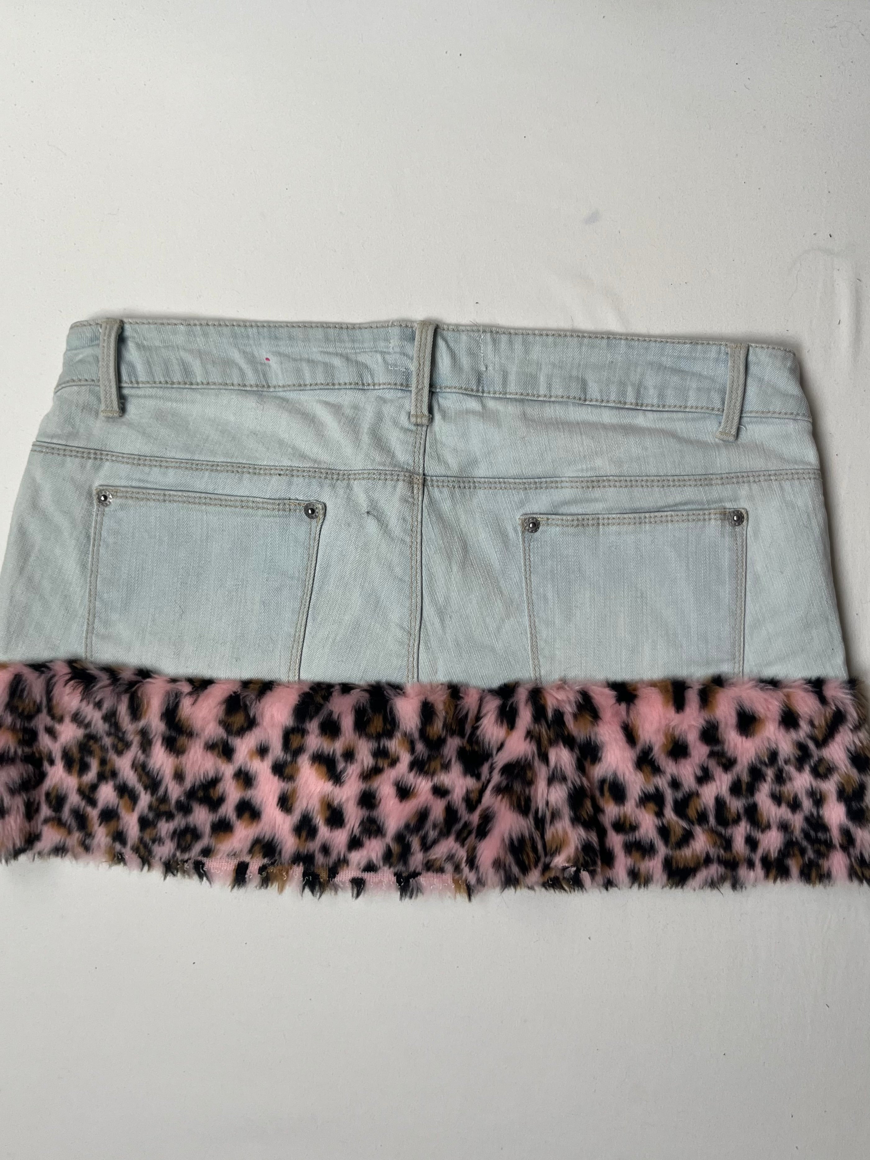 Y2k leopard pink Skirt