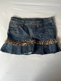 Leopard Jean Skirt