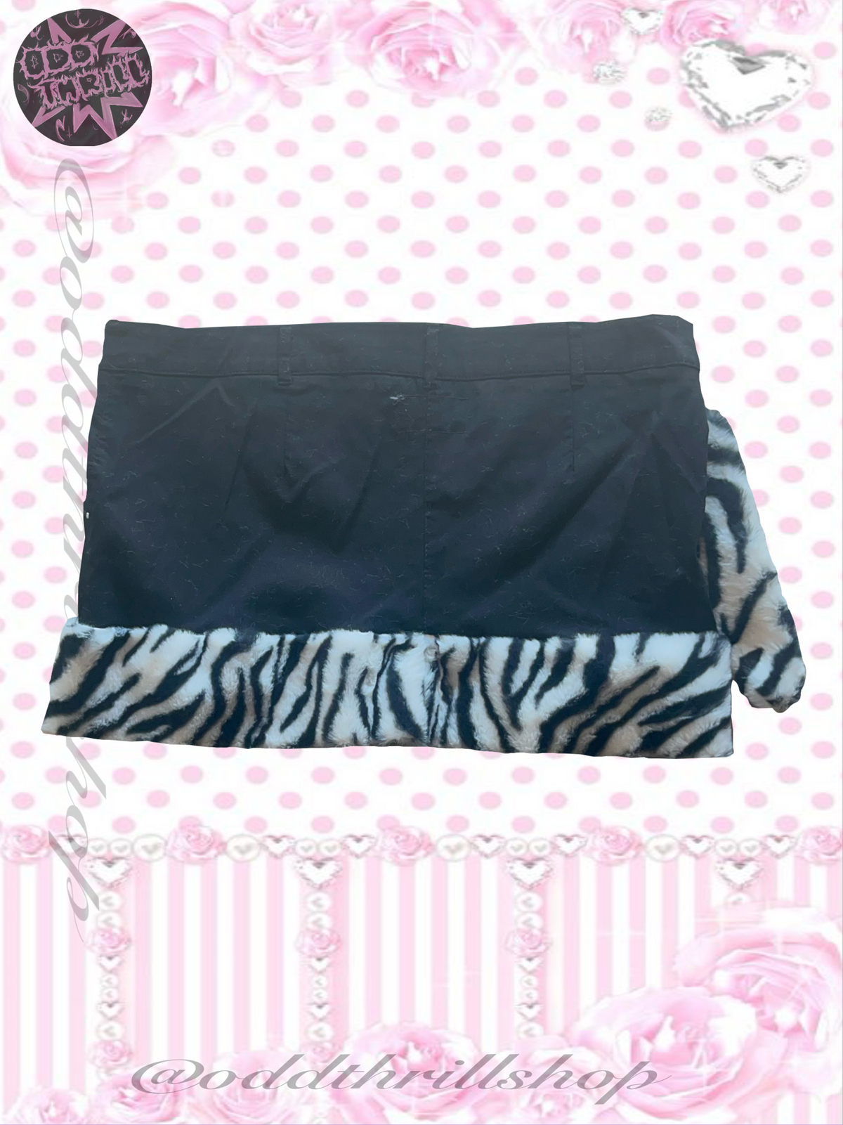 Zebra fur Skirt with tail