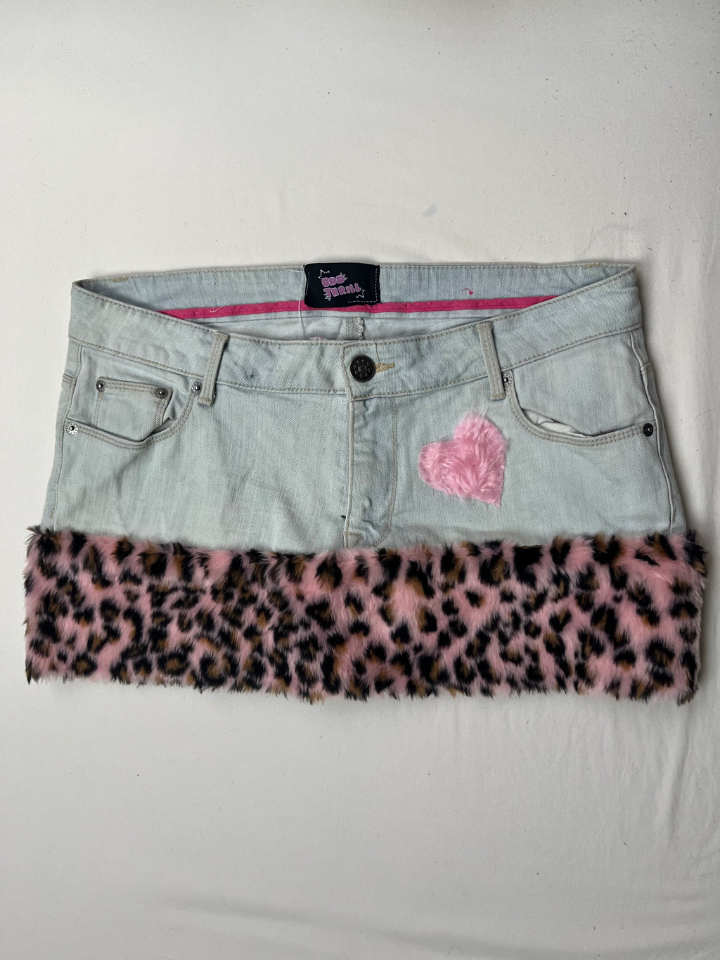 Y2k leopard pink Skirt