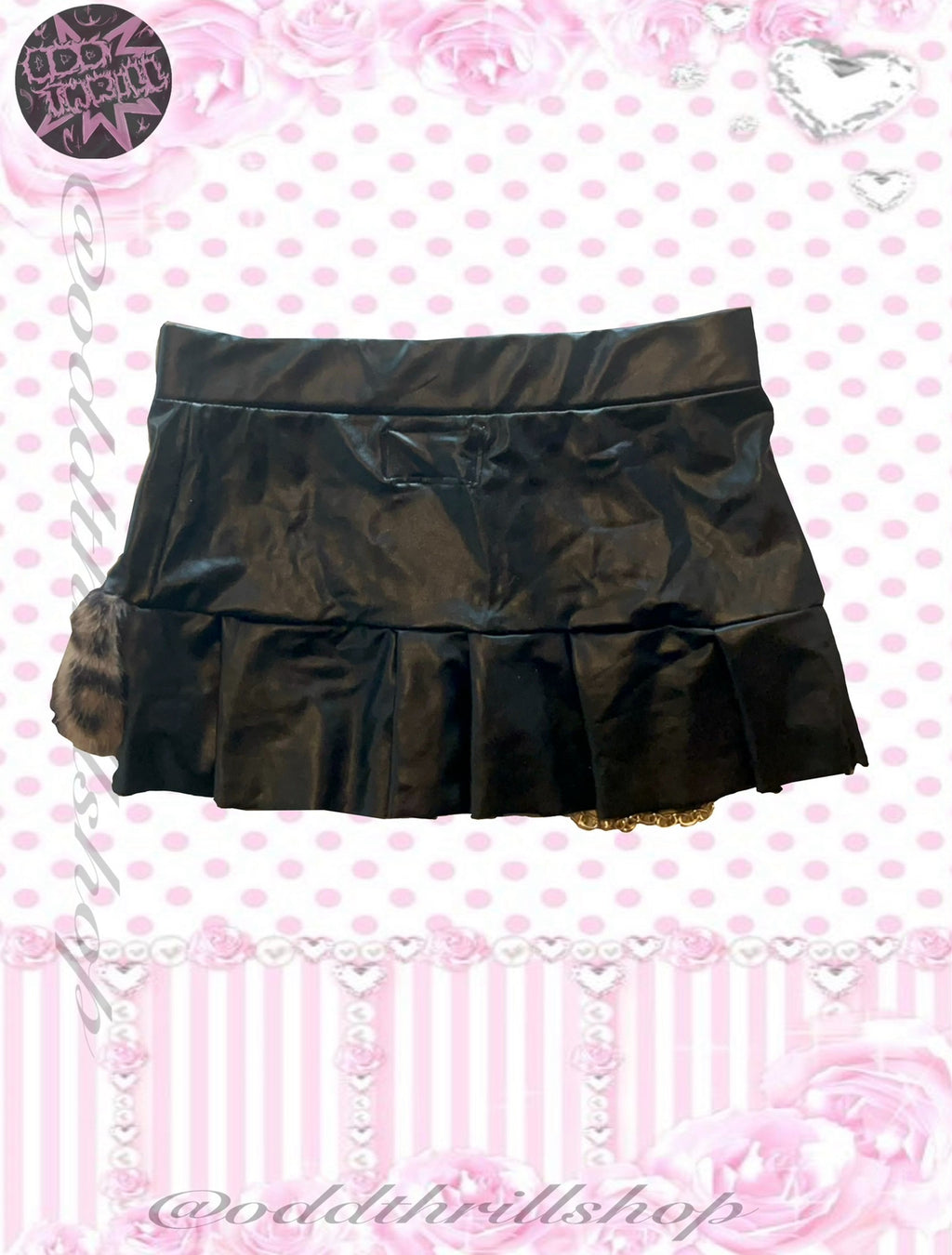 Leopard Fur Crosses Skirt