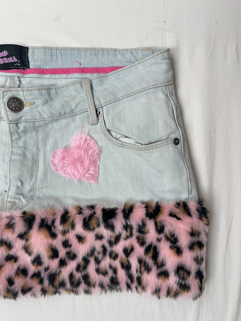 Y2k leopard pink Skirt