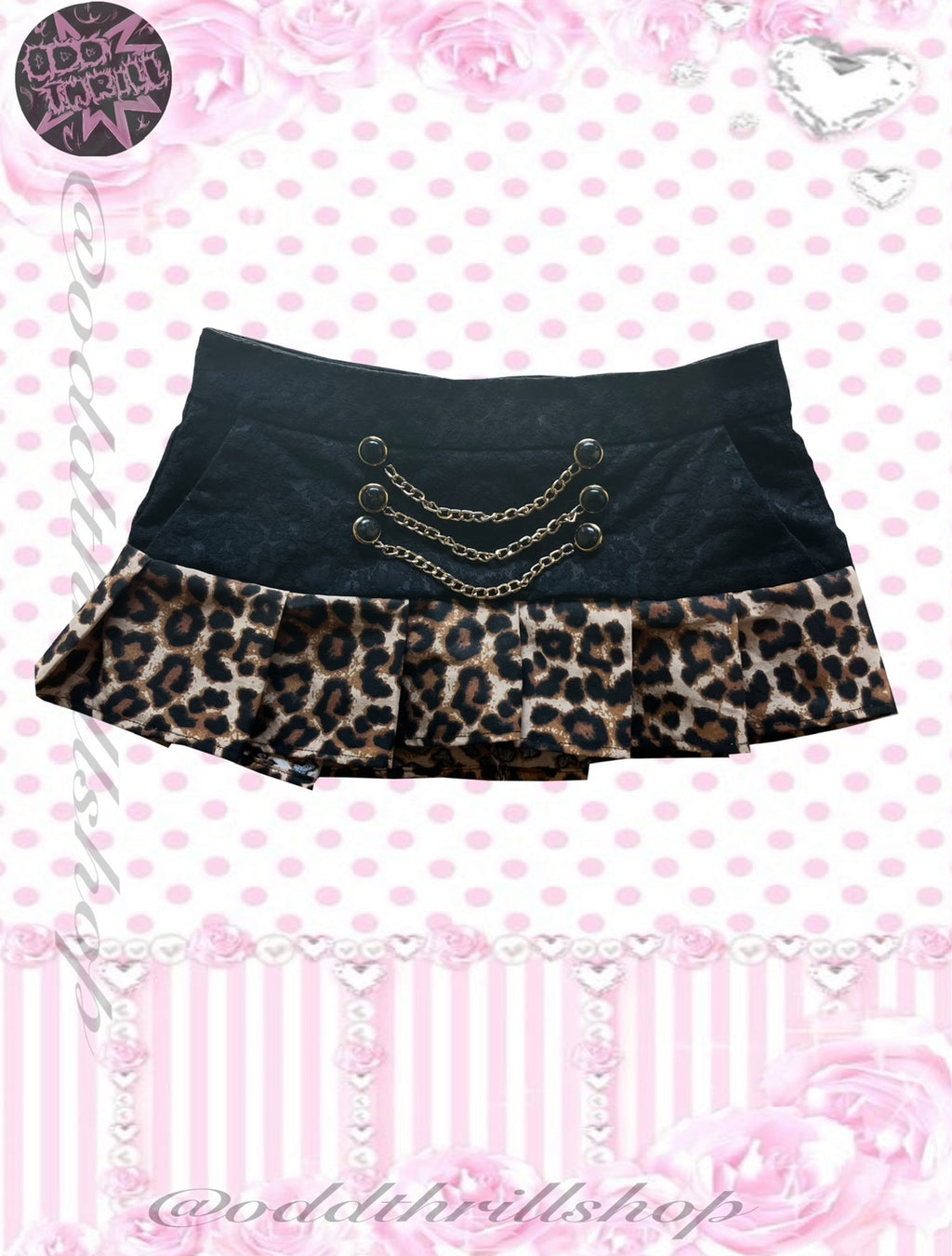 Chains & Buttons Skirt
