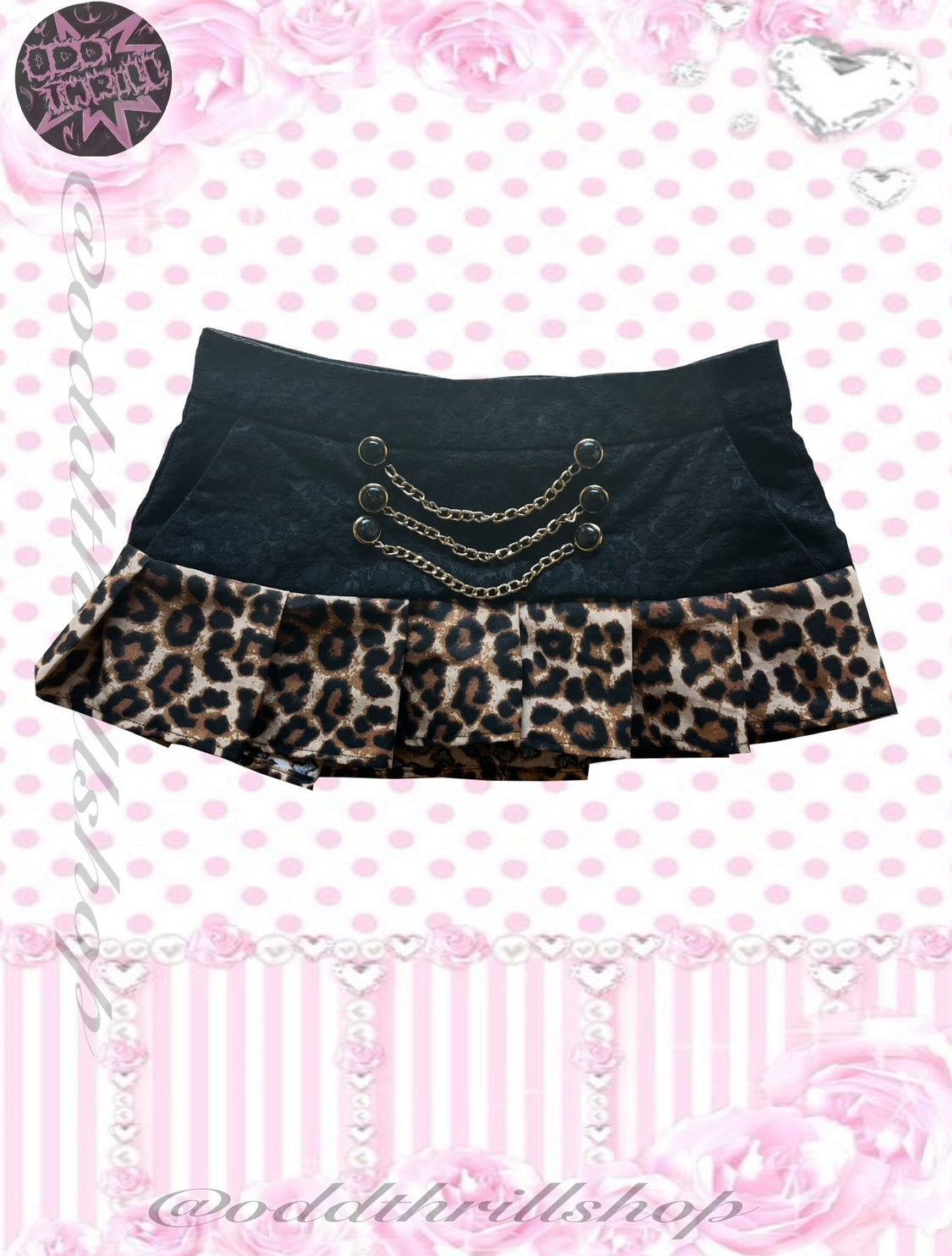 Chains & Buttons Skirt