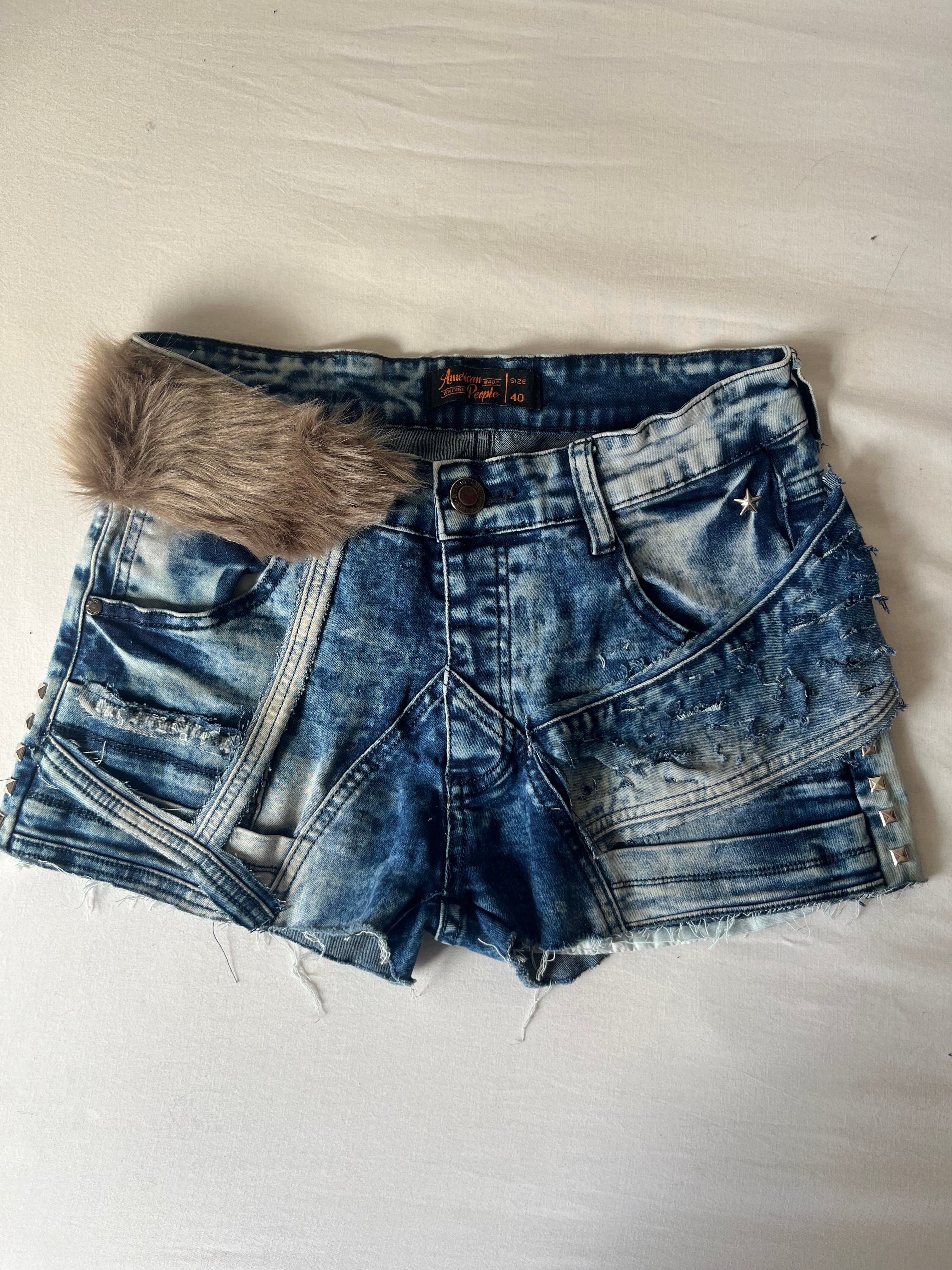 Fur Jean Shorts