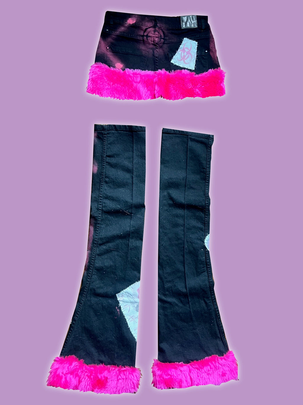 Cyber pink skirt & leg warmers set