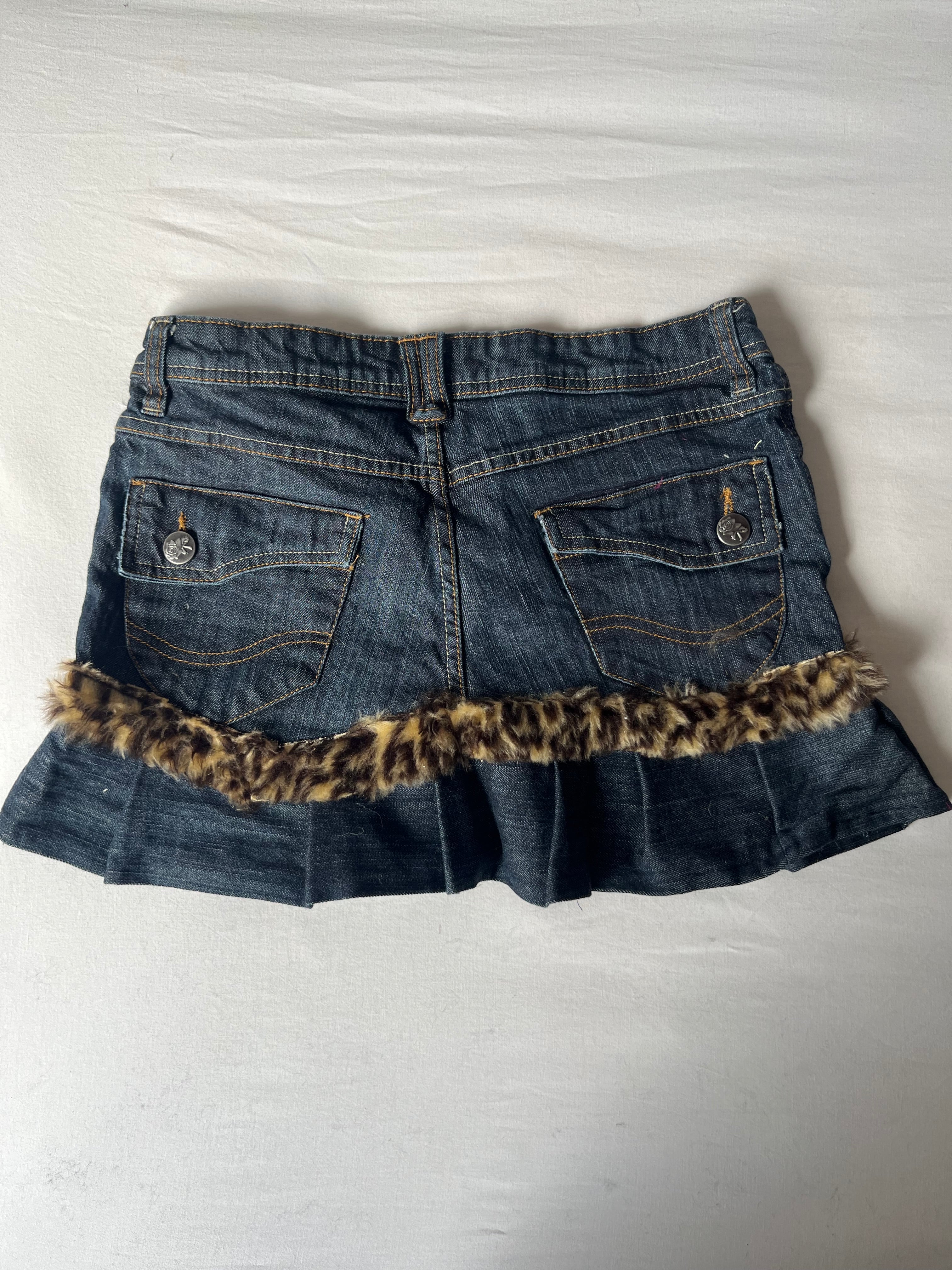 Leopard Jean Skirt