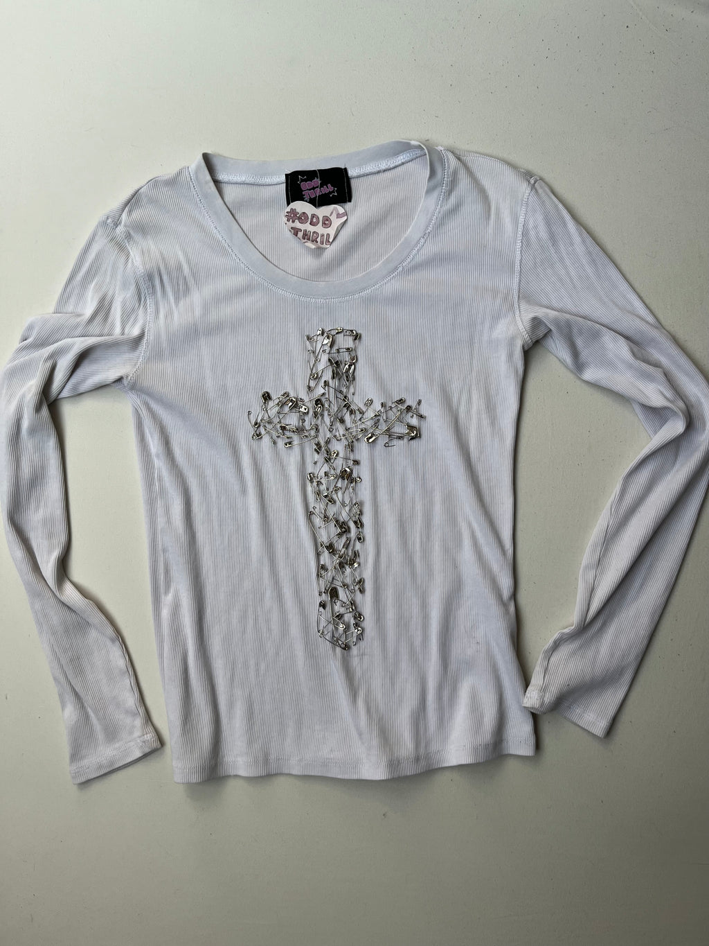 Safety pins cross Top