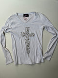 Safety pins cross Top