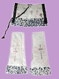 Cross skirt & leg warmers set