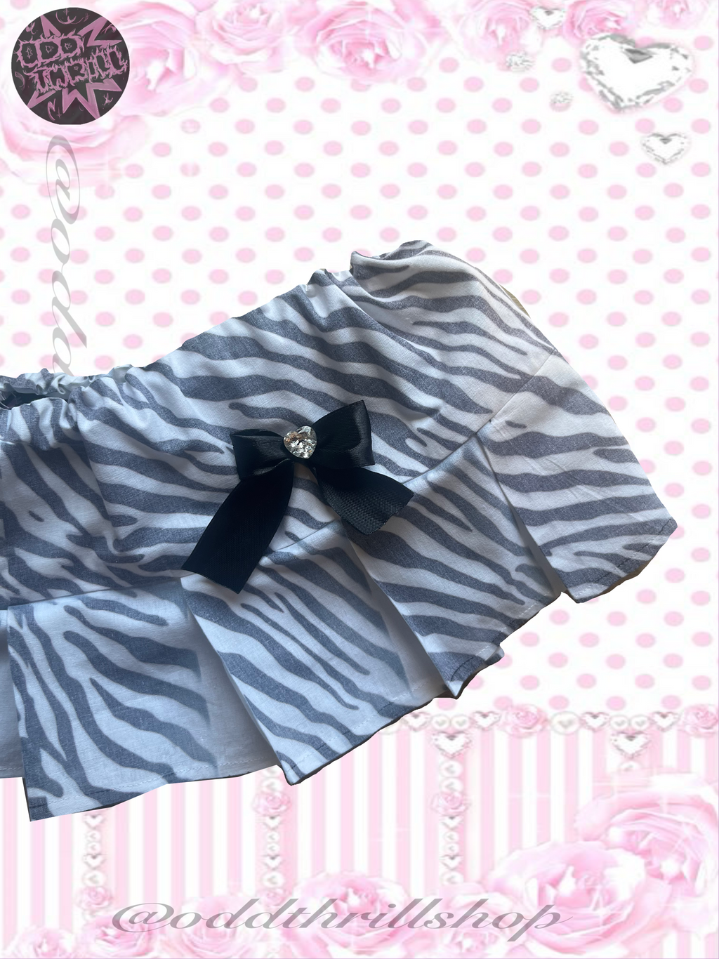 Zebra ribbon Miniskirt