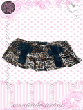 Leopard Skirt with Black Fur Crosses