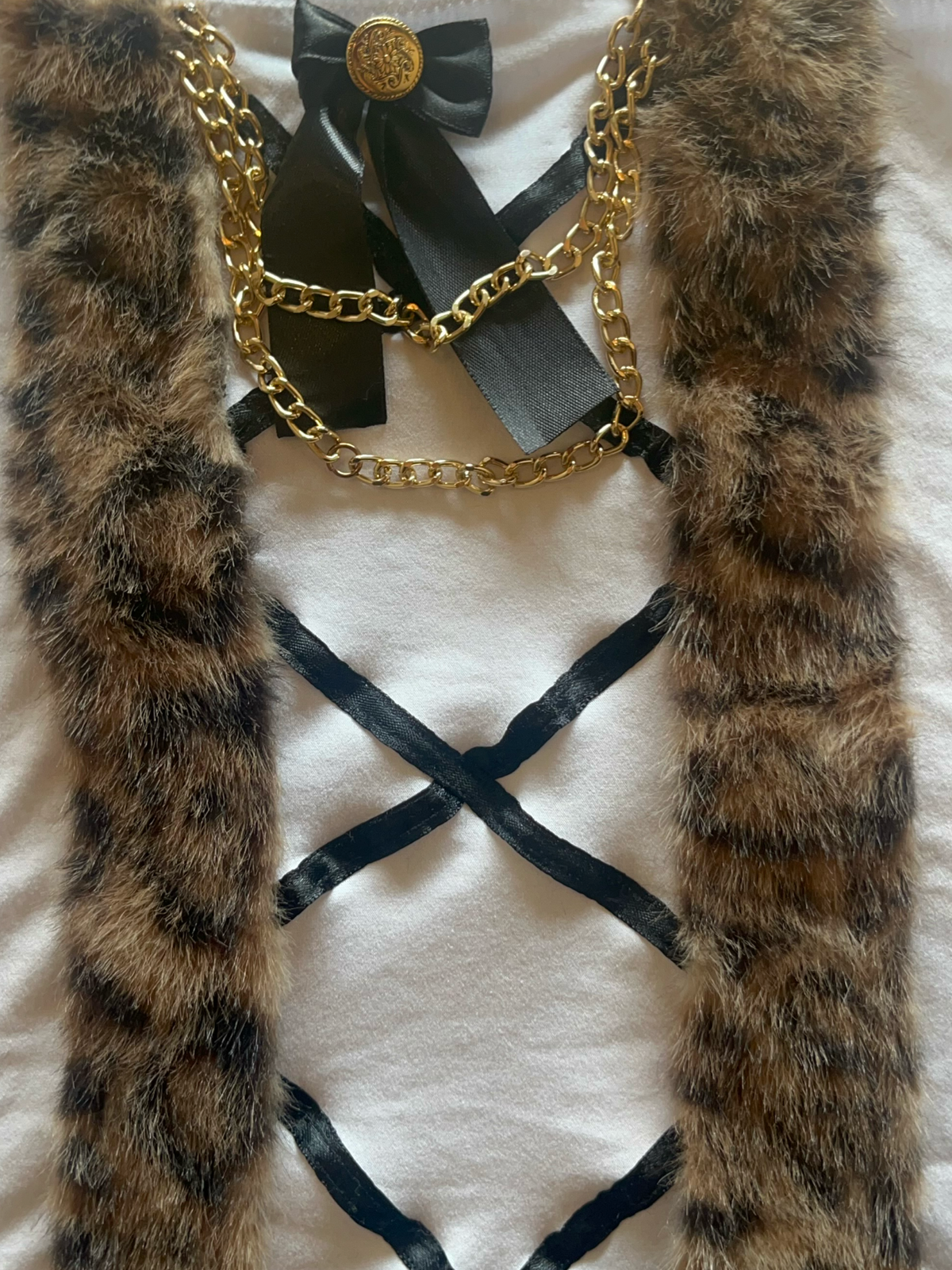 Gold & Leopard Top