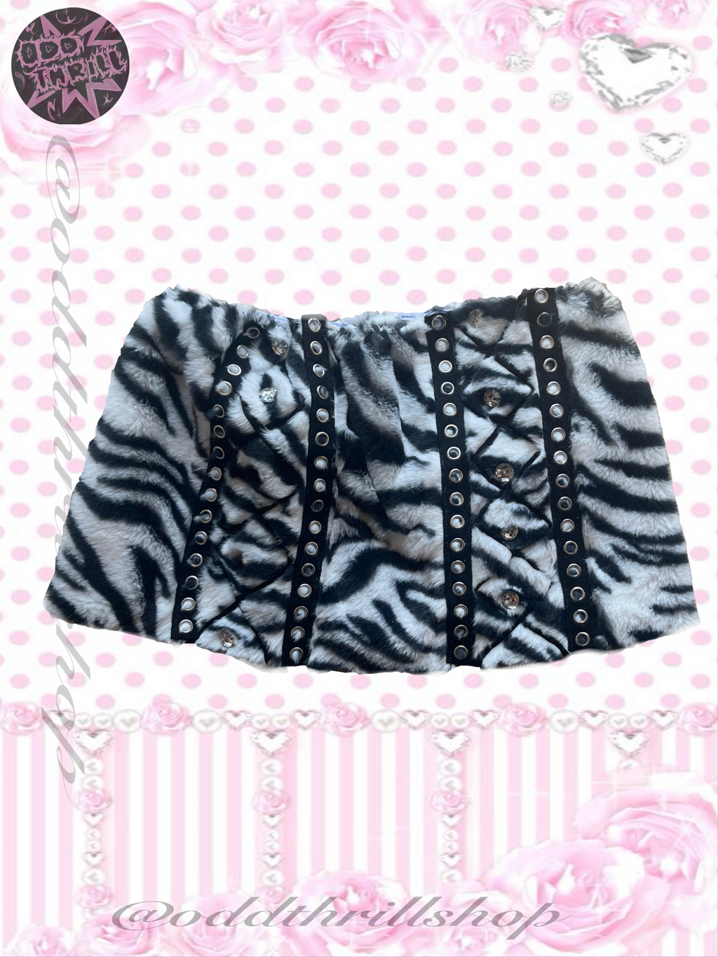 Zebra fur Skirt