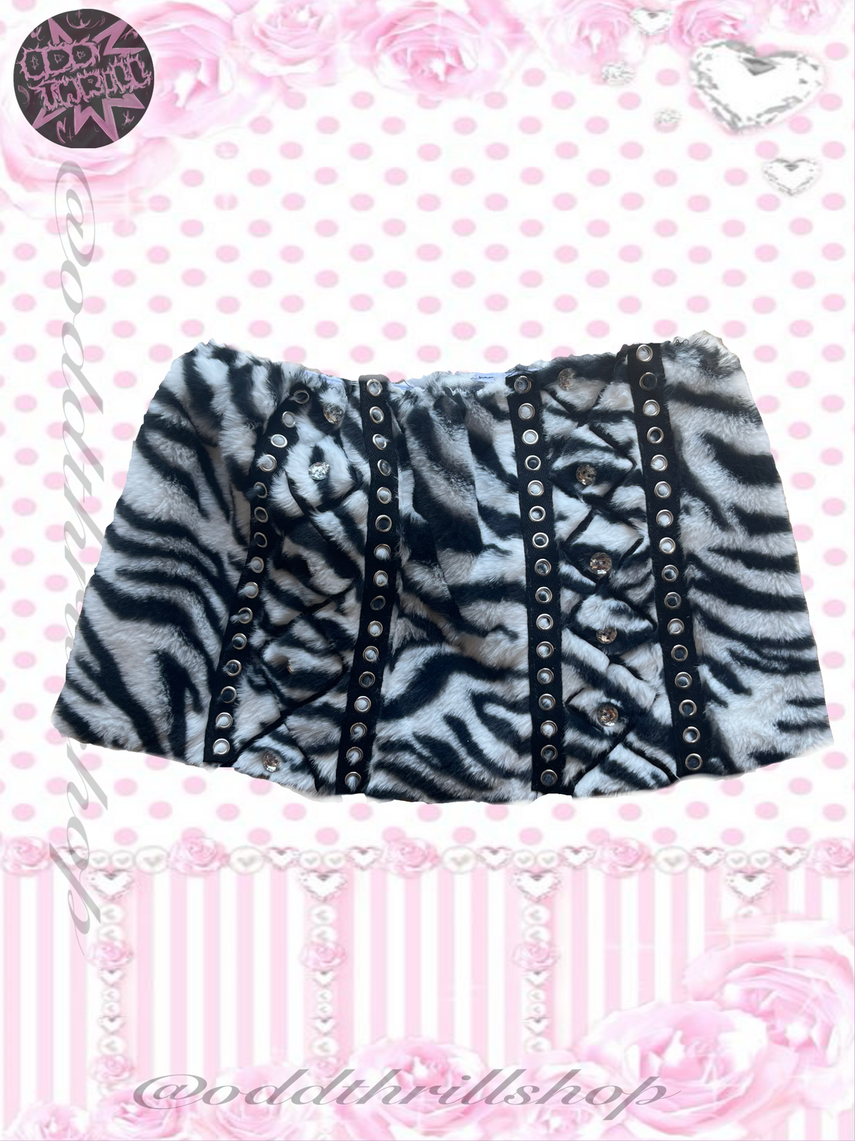 Zebra fur Skirt