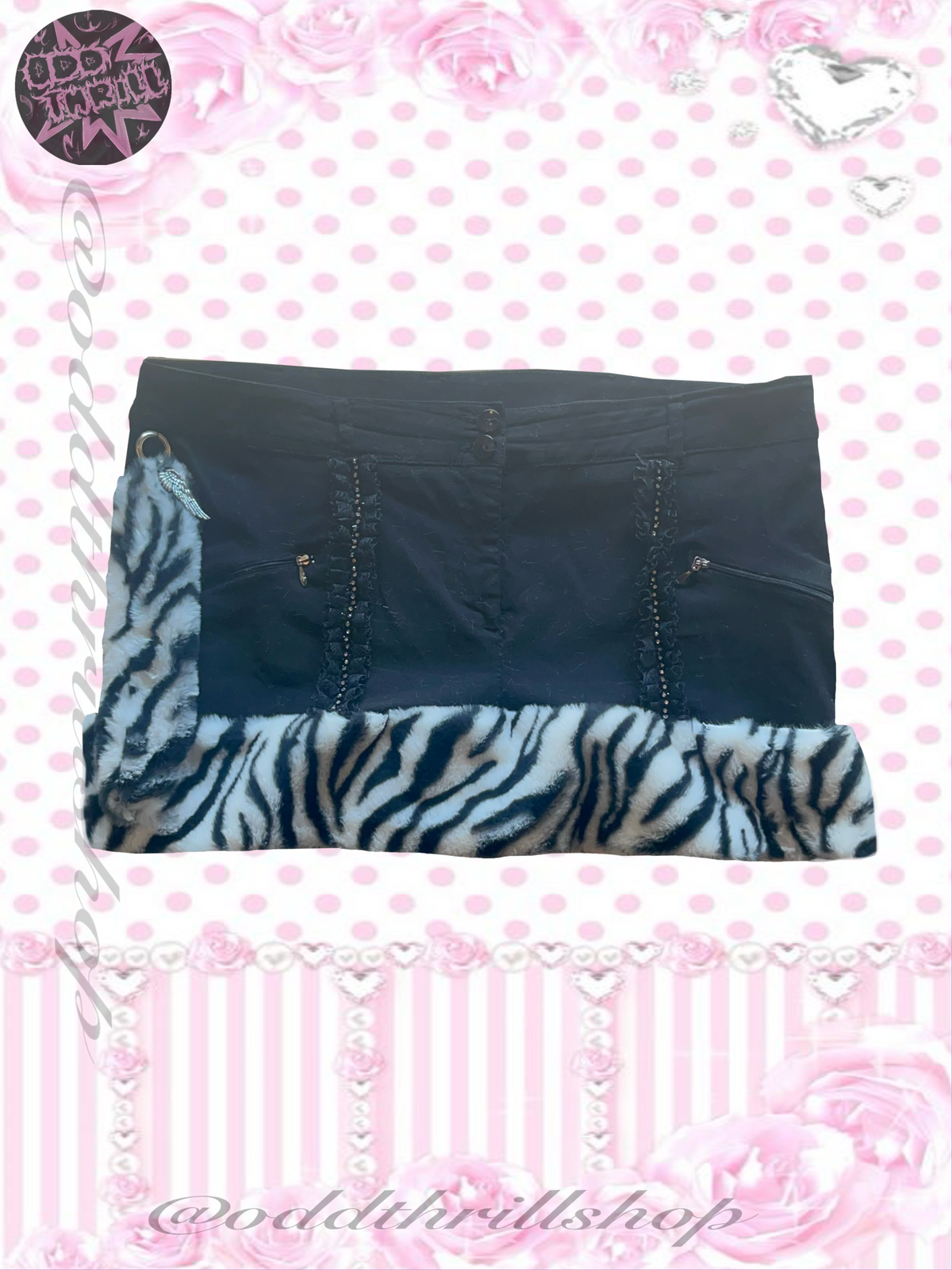 Zebra fur Skirt with tail
