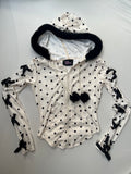 Polka dot Zip Up
