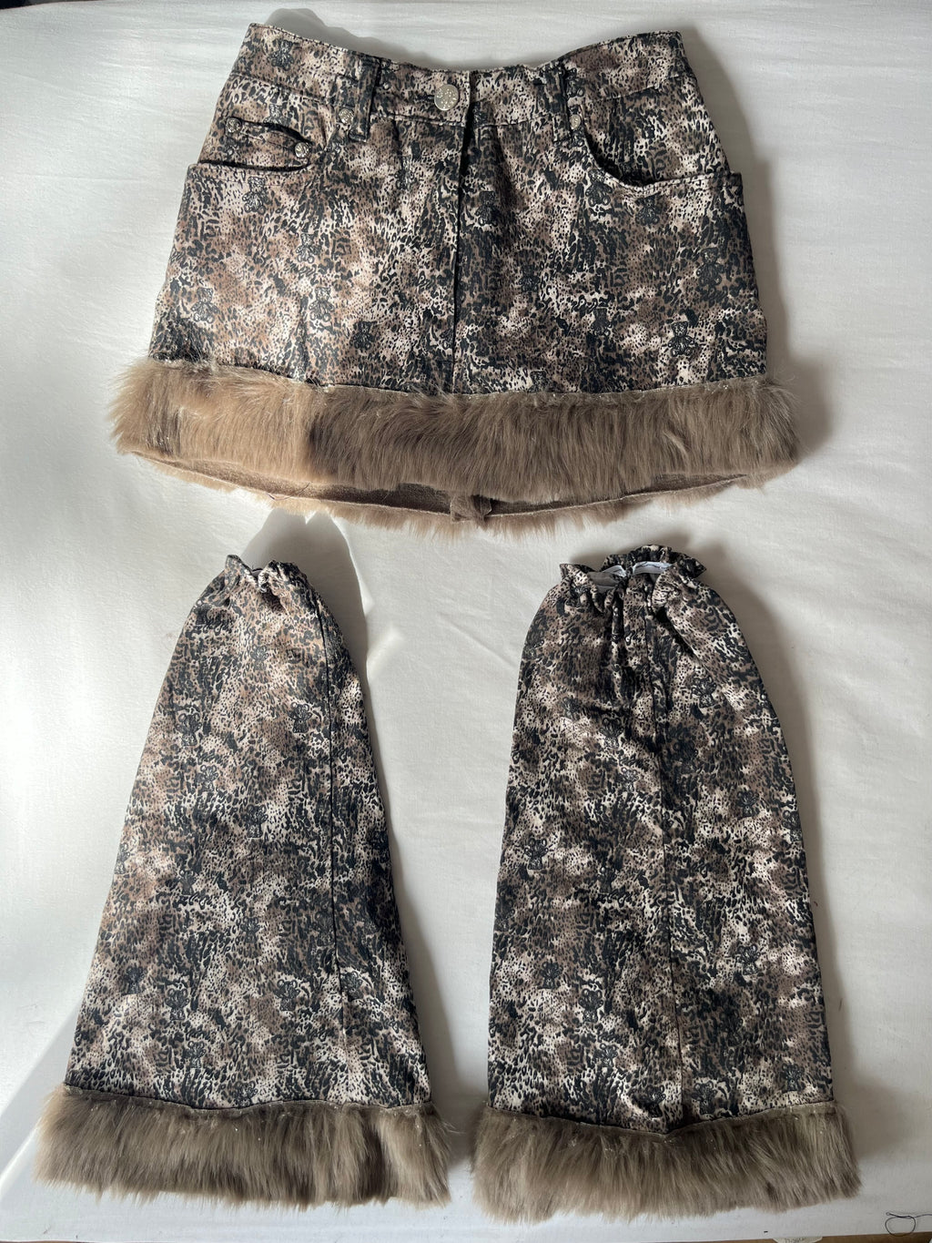 Leopard teddy bear Skirt & Leg Warmers