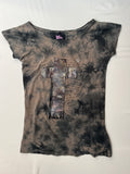Alt Top with fake snake skin cross
