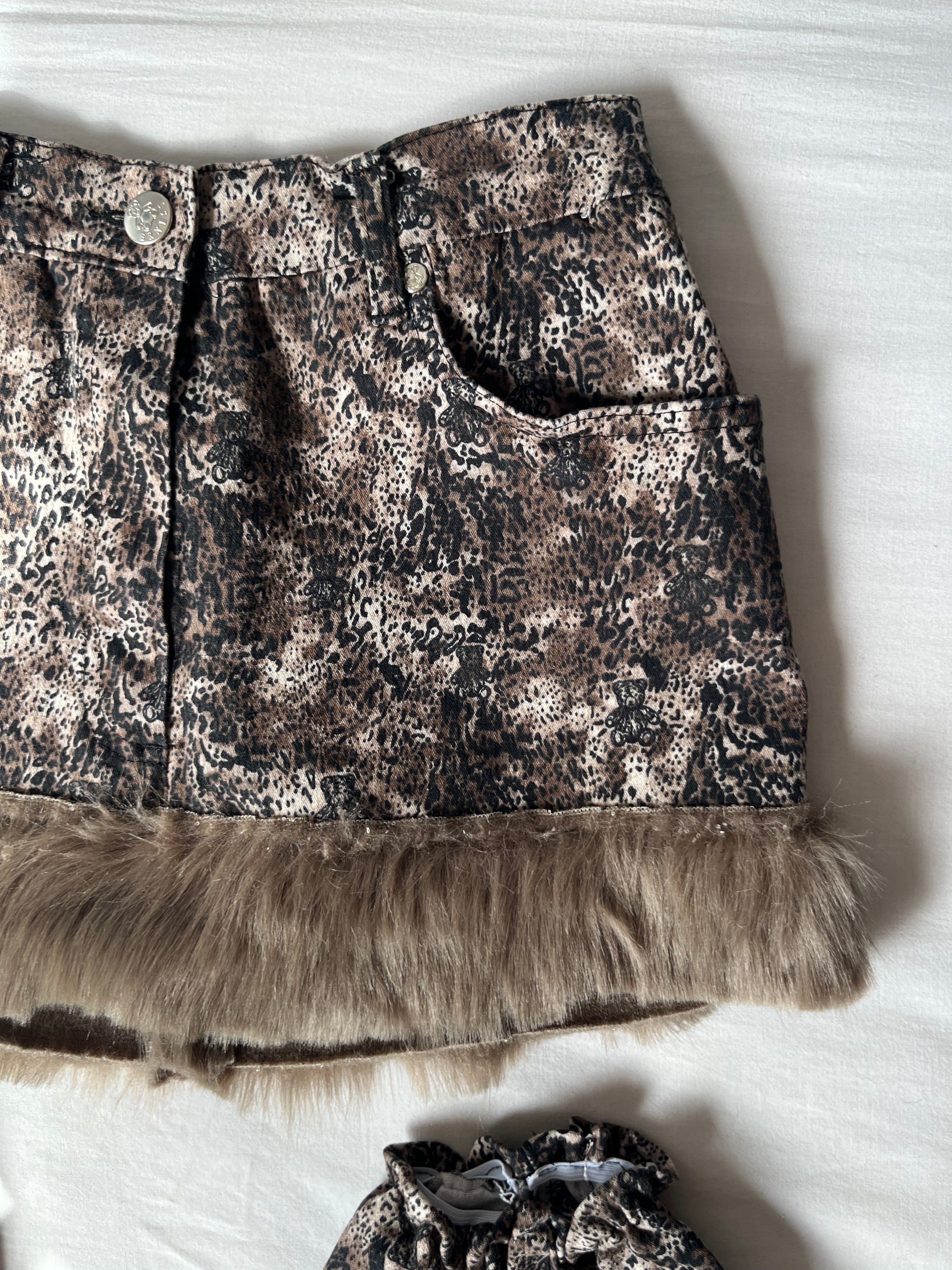 Leopard teddy bear Skirt & Leg Warmers