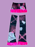 Cyber pink skirt & leg warmers set