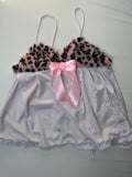 Pink leopard Top