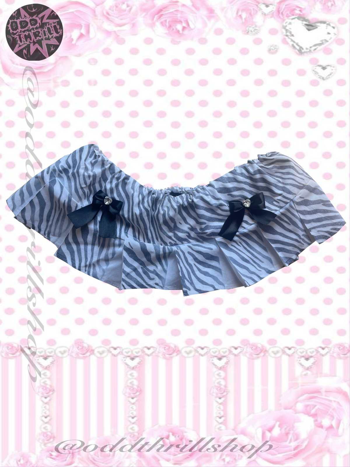 Zebra ribbon Miniskirt