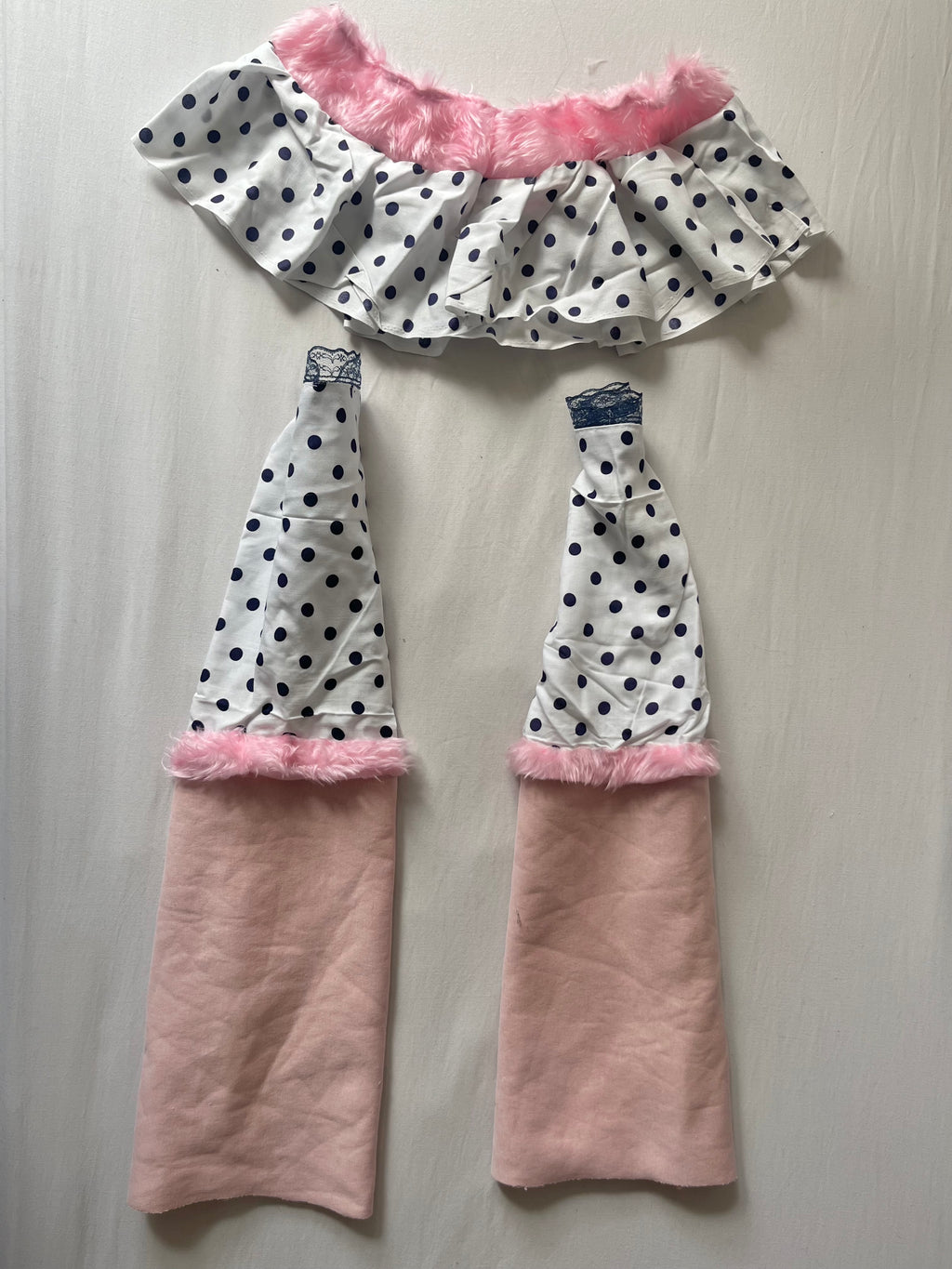 Pink & Navy Polka Set