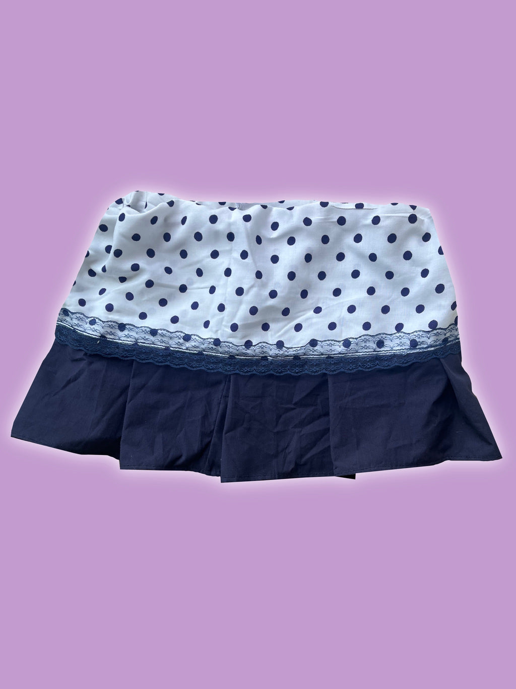 Navy Polka dot Skirt