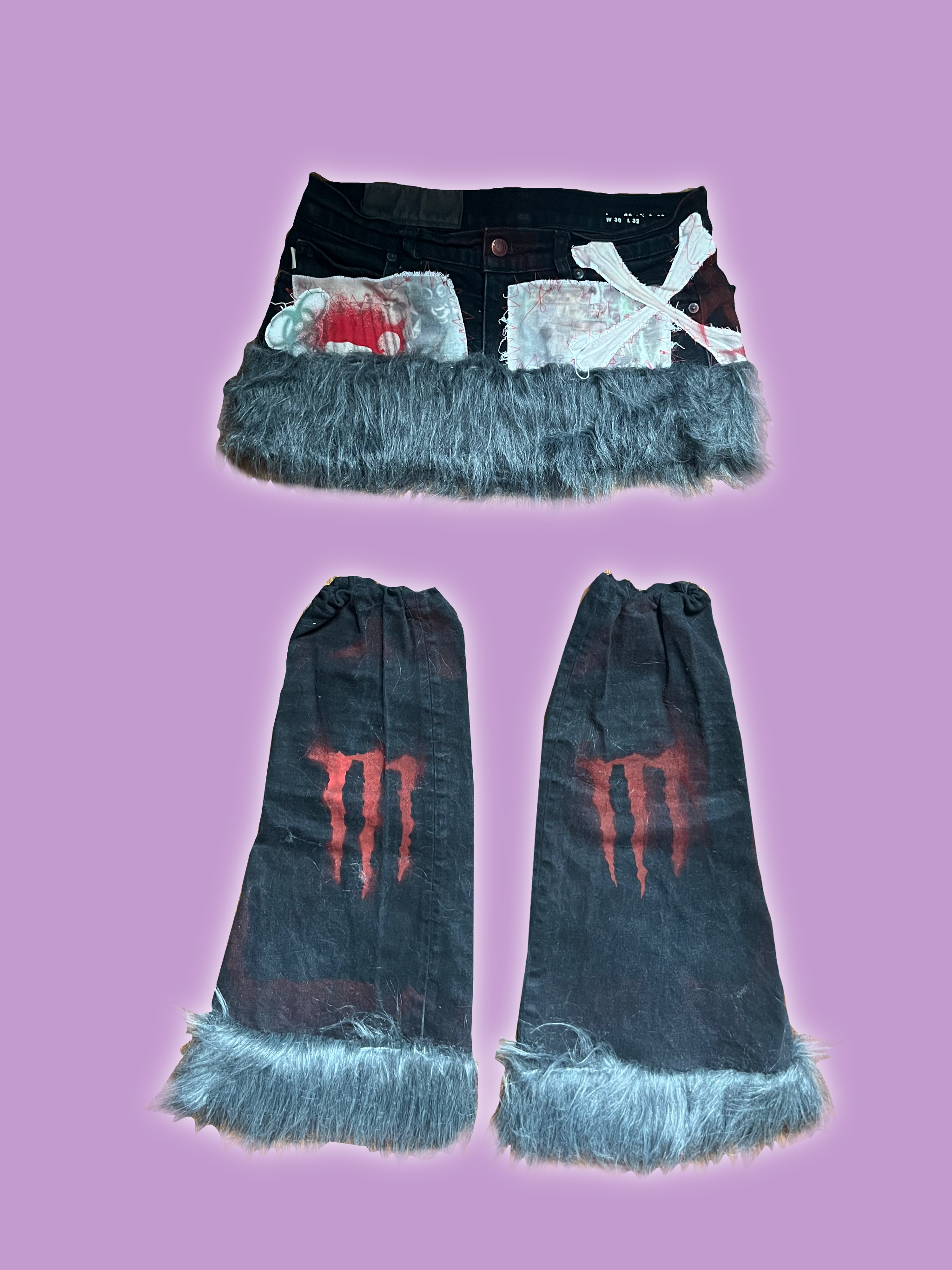 Apocalypse skirt & leg warmers set