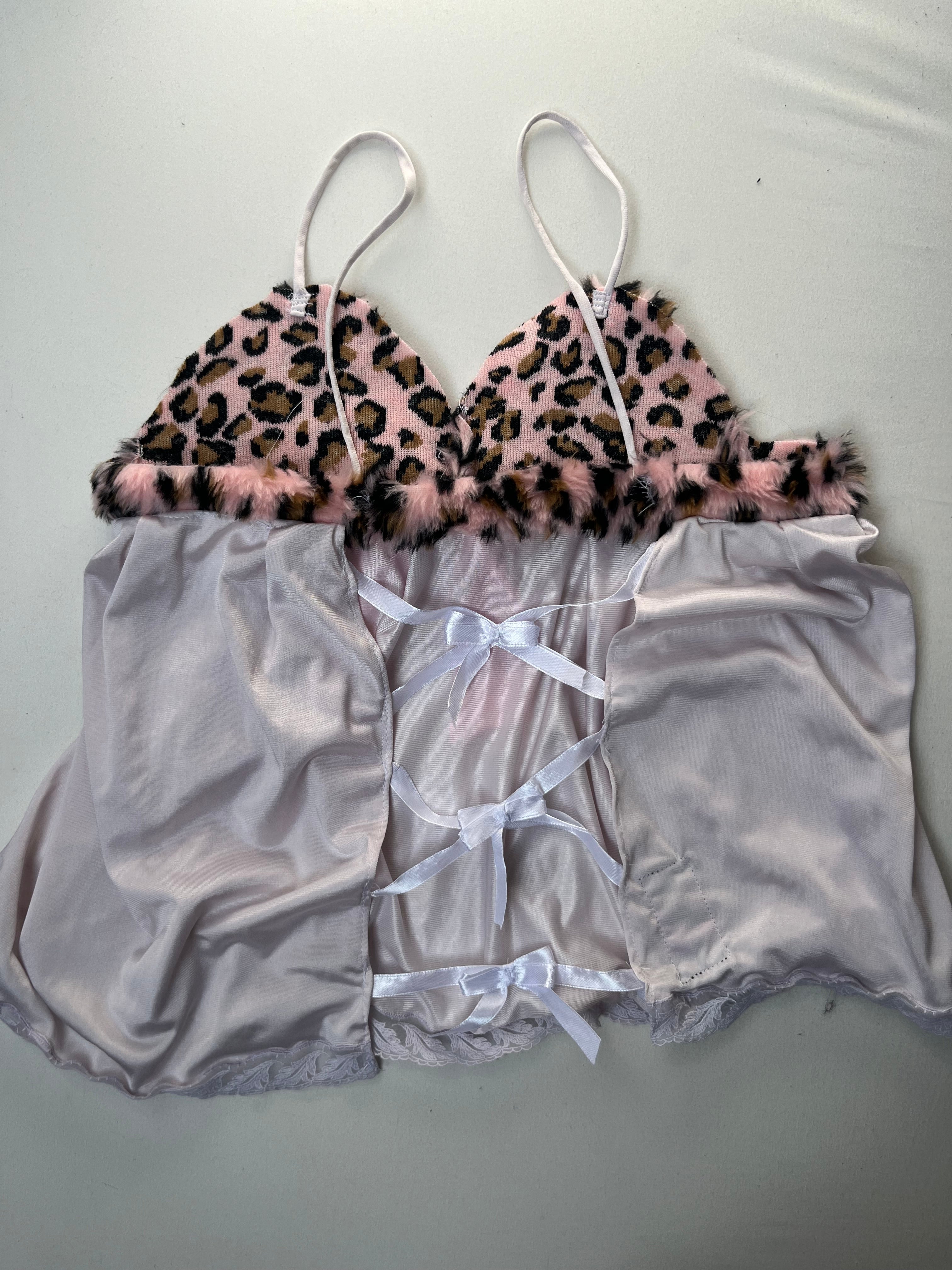 Pink leopard Top